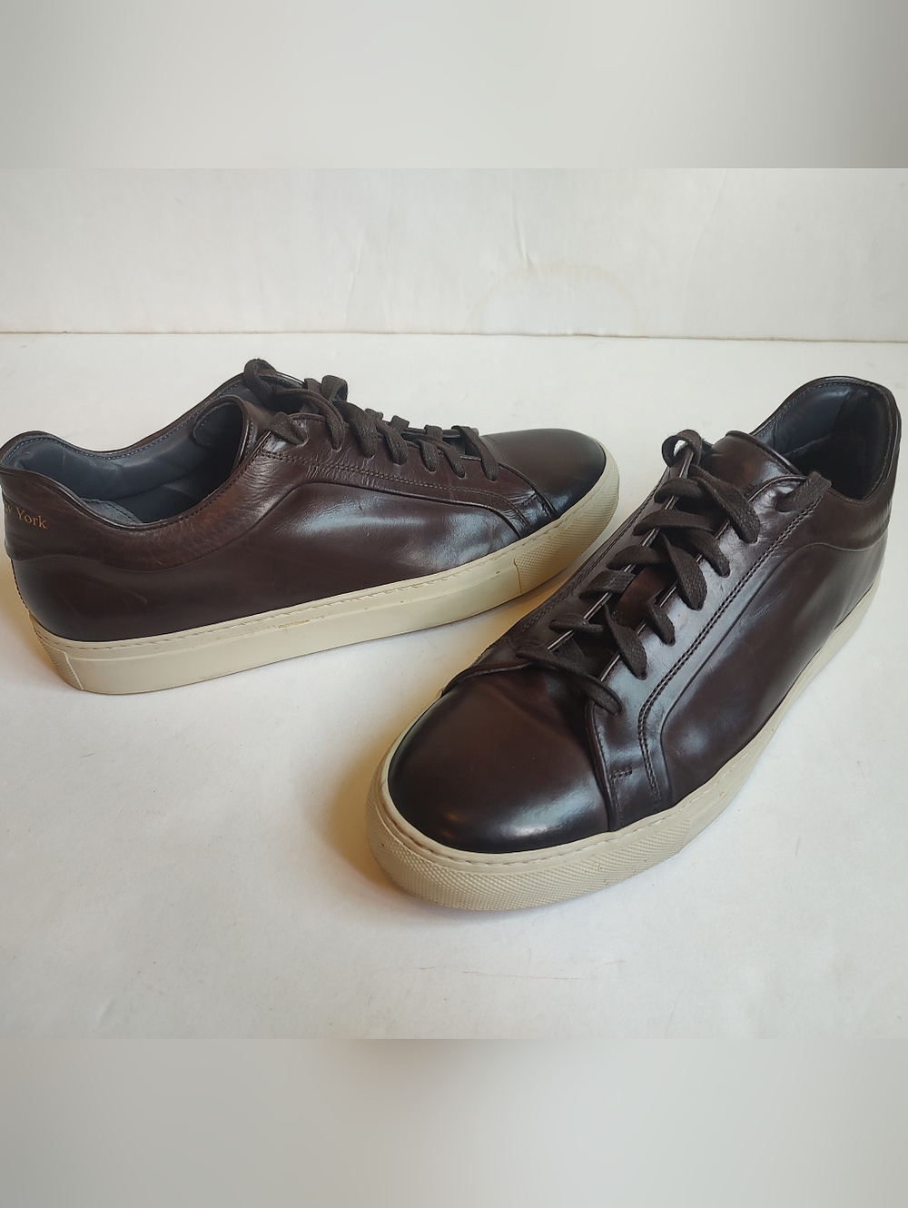 To Boot New York Adam Derrick Pescara Low Top Leather Sneakers Lace Dark Brown 9